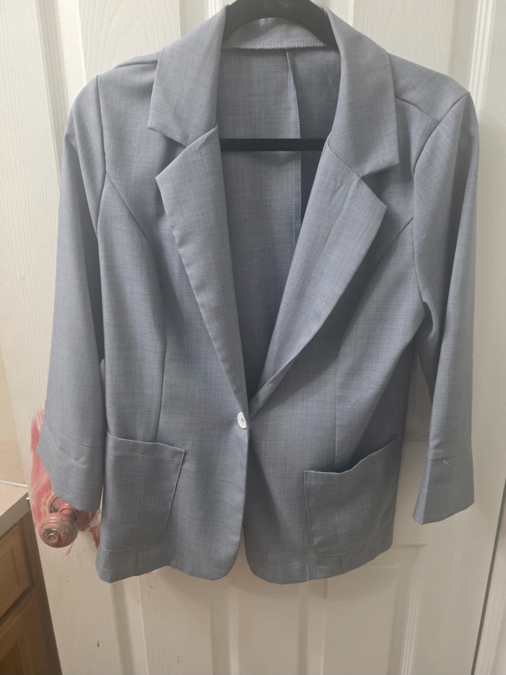 Light Gray Women's Blazer - Classic Single-Button